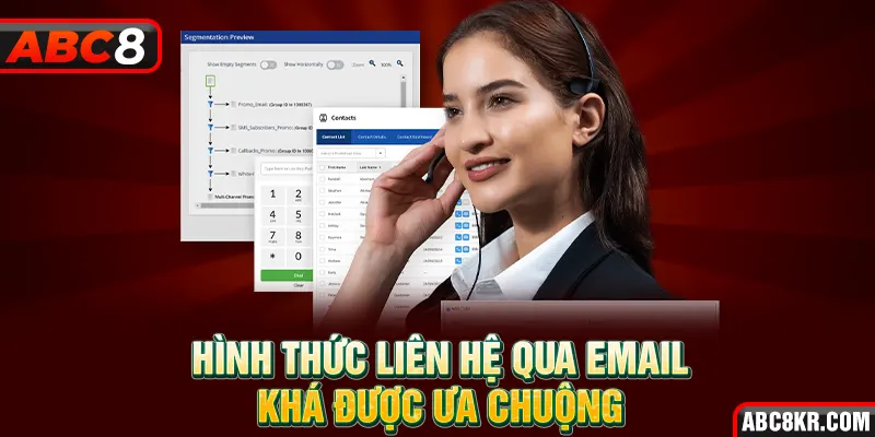 Hình thức liên hệ qua email khá được ưa chuộng